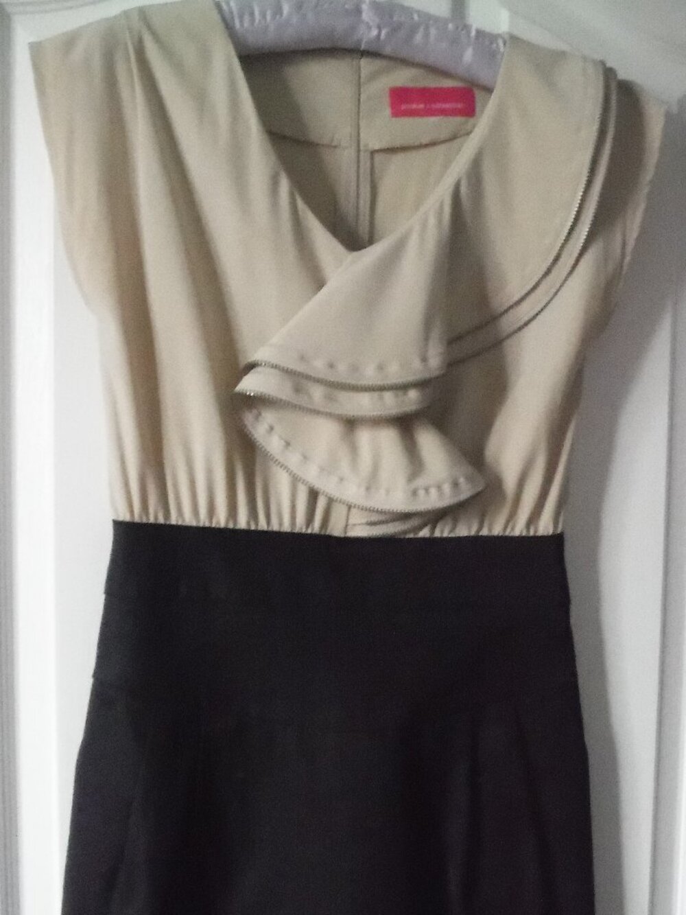Pookie & Sebastian Beige and Black Dress Small